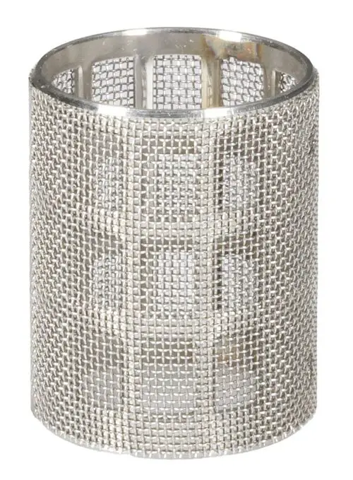 Ersatzsieb aus metallischem Gewebe von Resideo, zylindrische Form mit gleichmäßigen Öffnungen zur Filtration oder Abdeckung.