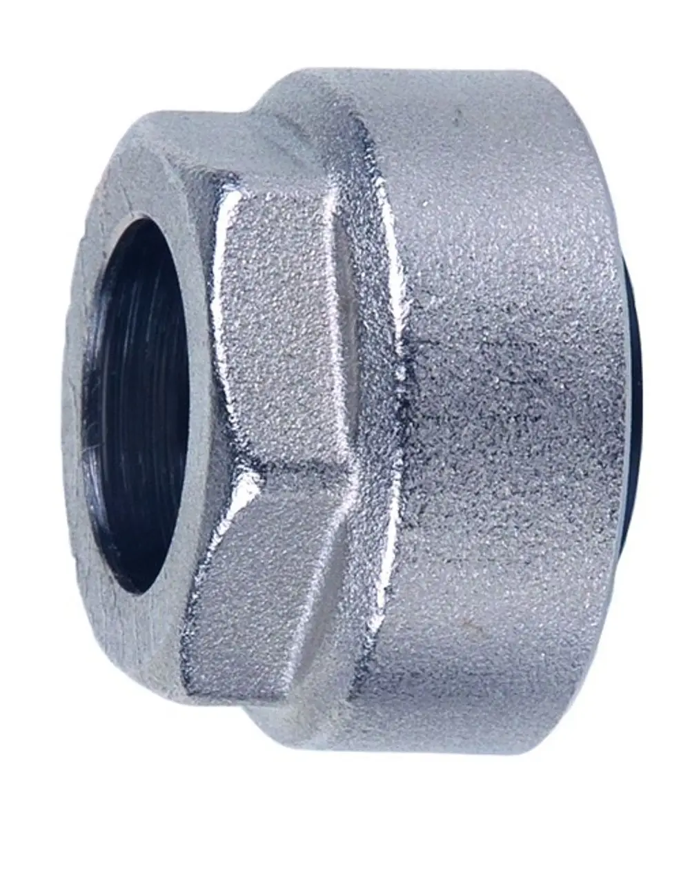 Verschraubung aus metallischem Material mit einer gewindeartigen Öffnung. Das Produkt stammt von Resideo und eignet sich für verschiedene Rohrverbindungen.