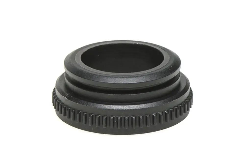 Montageadapter in schwarz mit gerilltem Rand, geeignet zur Verwendung in Verbindung mit Resideo-Systemen.