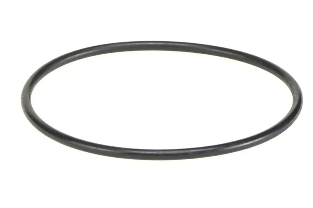 Schwarzer O-Ring auf weißem Hintergrund, hergestellt von Resideo, geeignet für den Einsatz in bestimmten Modelltypen.