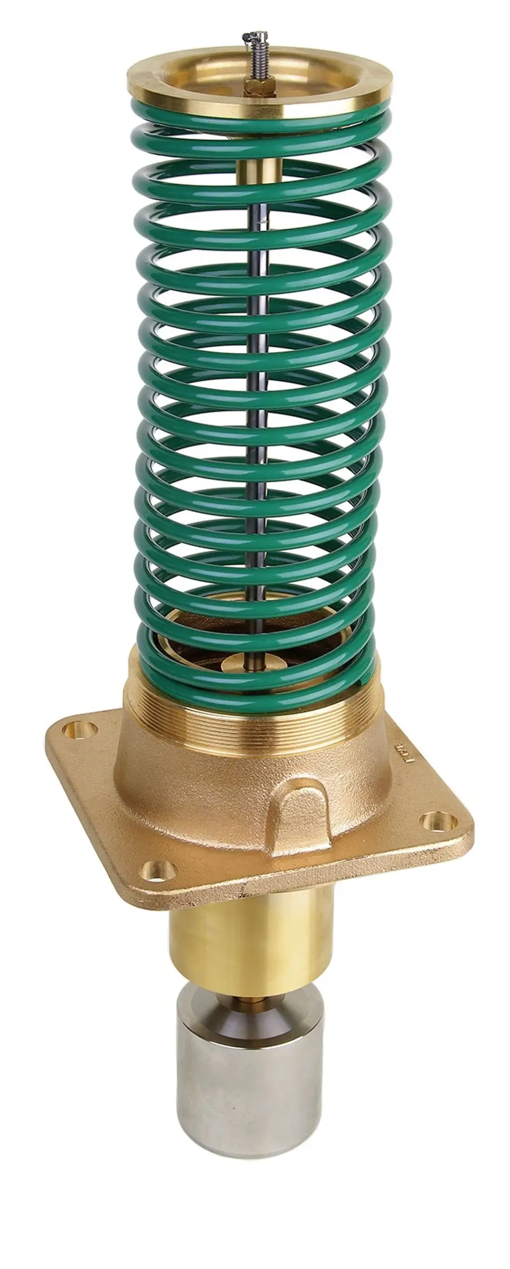 Resideo Ventileinsatz mit einer spiralförmigen Feder und einer Metallbasis, geeignet für die Installation in Rohrsystemen.