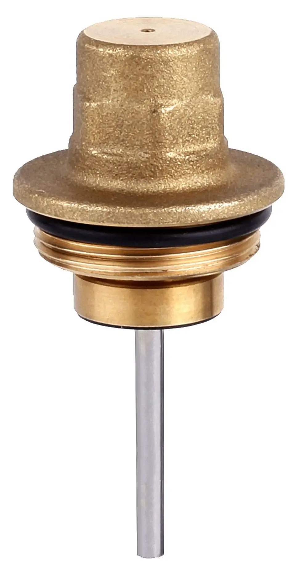 Kolbenführung aus Metall mit einem Zylinder und einer Dichtung, geeignet für verschiedene Anwendungen. Produkt von Resideo, präsentiert in klarer Form.