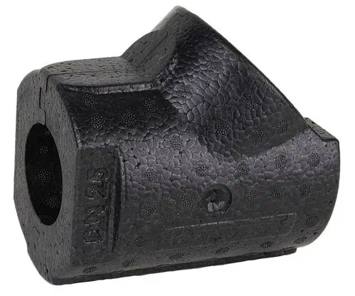 Schwarze Dämmschale mit strukturiertem Muster, gefertigt aus einem stabilen Material, sichtbar mit dem Markennamen Resideo.