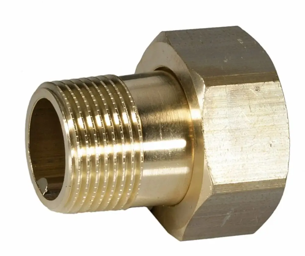 Messing-T-fitting mit Außengewinde, hergestellt von Resideo. Das Produkt zeigt eine metallene Oberfläche mit detaillierten Gewindeverbindungen.