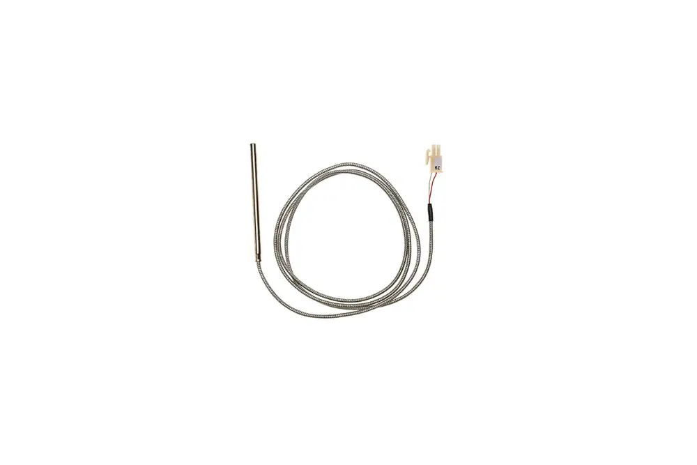 Abgasfühler mit Steckverbinder von Brötje, ausgestattet mit einem flexiblen Kabel und einem metallischen Sensing-Element zur Temperaturmessung.