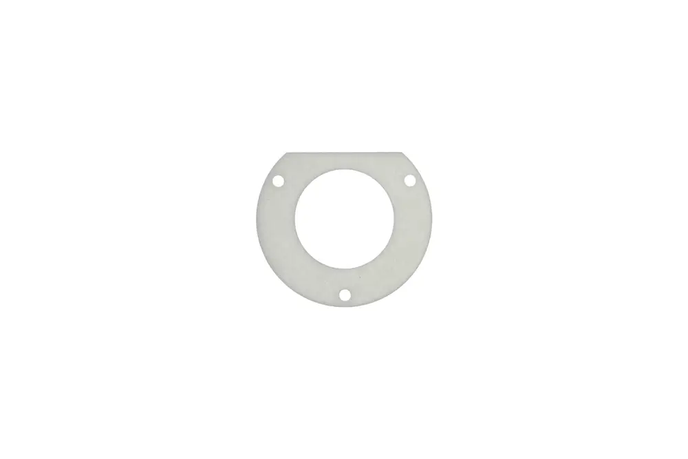 Ringförmige Dichtung für Abgaslüfter mit zwei Löchern zur Befestigung. Geeignet für Anwendungen in Heizsystemen der Marke Brötje.