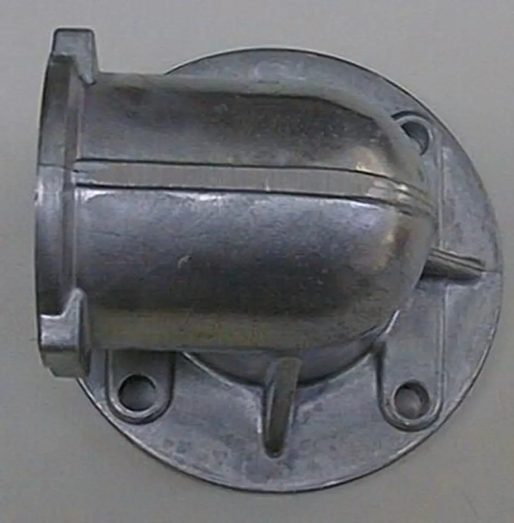 Gasanschlussflansch aus Metall mit rundem, flachem Gewinde, geeignet für verschiedene Anwendungen. Mit der Marke Brötje gekennzeichnet.