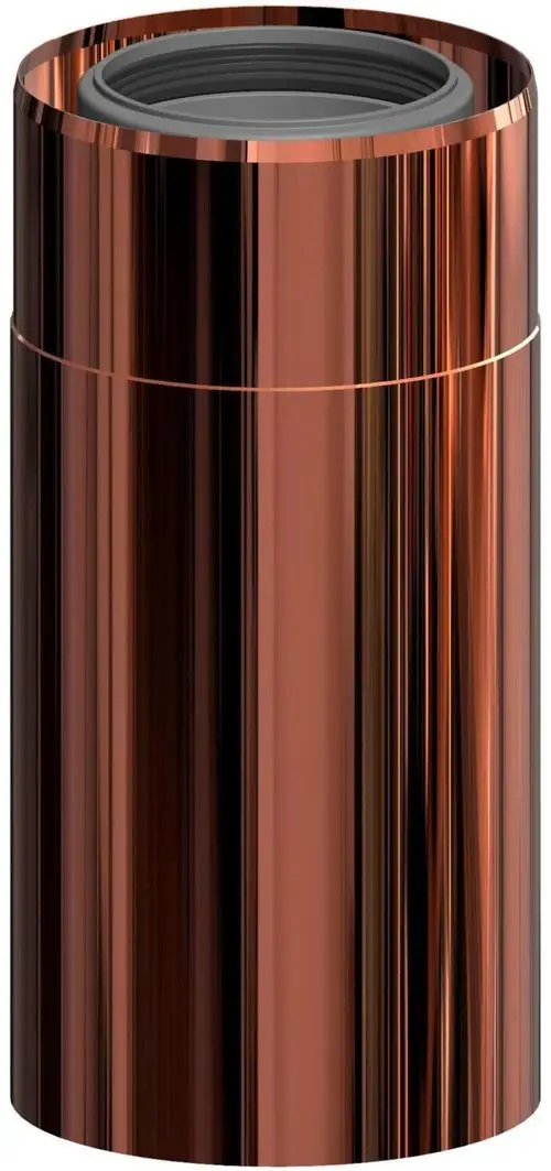 Edelstahl-Rohr mit kupferner Oberfläche, zylindrisch und glatt, geeignet für Rohrsysteme. Produkt von ATEC, repräsentiert in einem modernen Design.