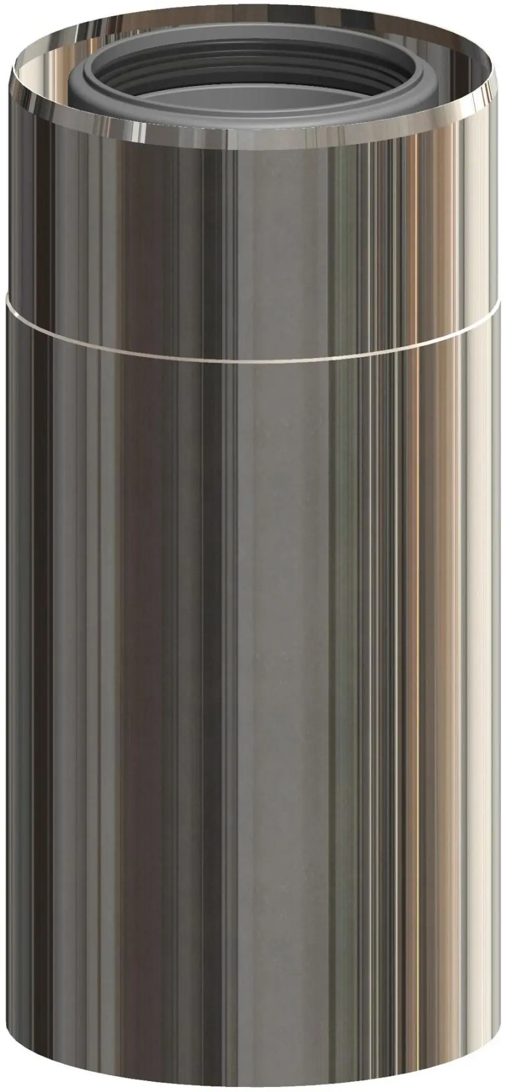 Edelstahlrohr in zylindrischer Form, passend für industrielle Anwendungen, mit klaren Linien und grauer Oberfläche, angeboten von ATEC.