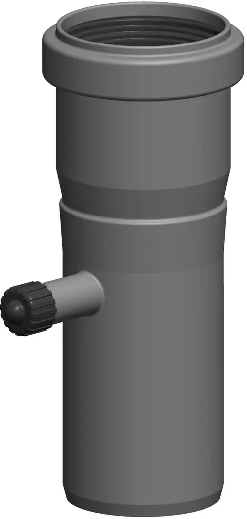 Messelement von ATEC mit integrierten Variostopfen, zylindrische Form, seitlicher Anschluss mit Drehknopf, geeignet für flexible Messanwendungen.
