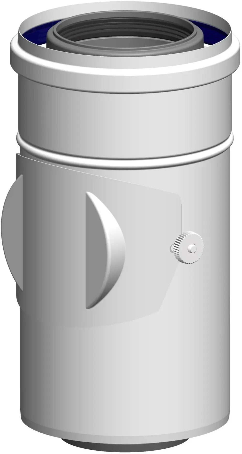 Weißes Kontrollrohr mit konzentrischer Form und Seitenschalter, hergestellt von ATEC. Das Design zeigt eine einfache, funktionale Struktur ohne erkennbare Maße.
