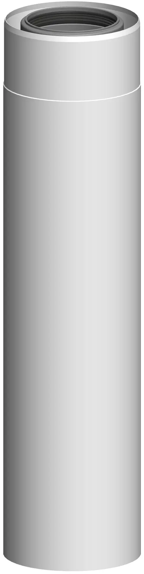 Weiß beschichtetes Rohrelement von ATEC, zylindrische Form mit geradem Schnitt, geeignet für individuelle Kürzungen und Installation.