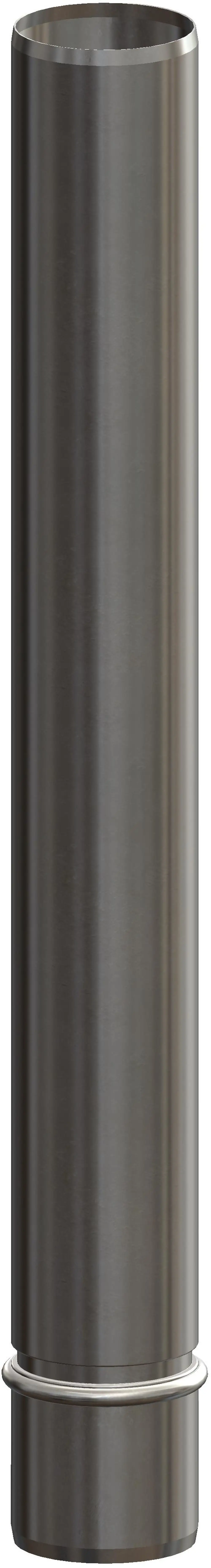 Edelstahlrohr von ATEC, zylindrische Form, mit glatter Oberfläche und einer Öffnung an einem Ende. Das Produkt eignet sich für verschiedene Anwendungen.
