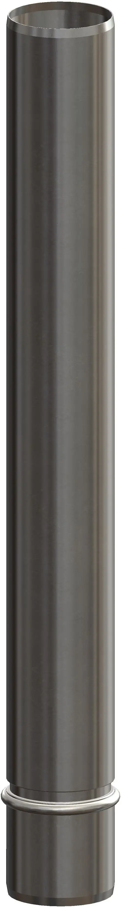 Edelstahlrohr von ATEC, zylindrische Form, mit glatter Oberfläche und einer Öffnung an einem Ende. Das Produkt eignet sich für verschiedene Anwendungen.
