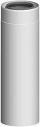 ATEC-Rohrelement-440mm-DN110-160-Edelstahl-w-Edelstahl-weiss-713718