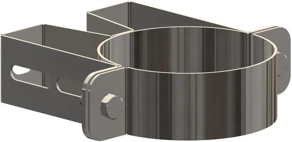Edelstahl-Wandabstandhalter von ATEC mit runder Halterung und zwei Montagearmen zur Befestigung an Wänden.