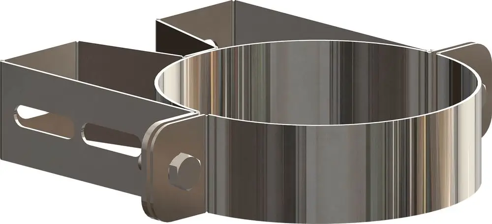 Edelstahl Wandabstandhalter mit integrierten Halterungen, passend für verschiedene Anwendungen. Produkt von ATEC.