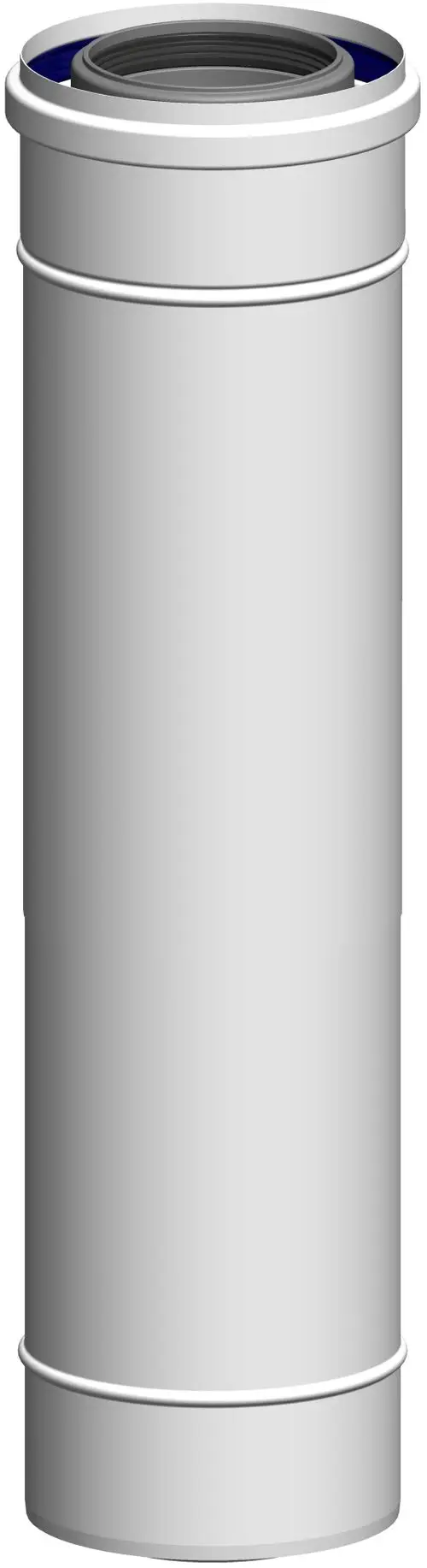 Schlanker, zylindrischer Behälter aus Metall mit grauer und blauer Oberseite. ATEC-Logo oben erkennbar.