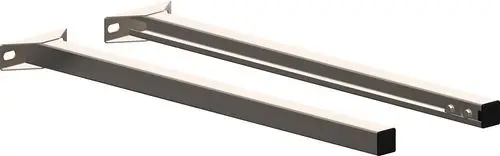 Verlängerungselement von ATEC, mit zwei länglichen, rechteckigen Profilen und Befestigungslöchern an den Enden, in neutralem Farbton.