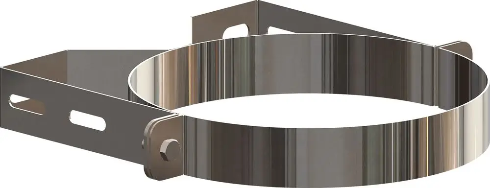 Stahlhalterung von ATEC mit einem runden, metallischen Ring und zwei Befestigungsarmen, geeignet zur Wandmontage.