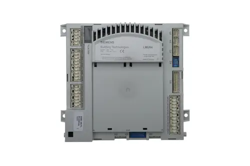 Zentraleinheit mit mehreren Anschlüssen und Beschriftungen, von Brötje, für die Gebäudeautomation. Gehäuse mit Lüftungsschlitzen und Montageoption.