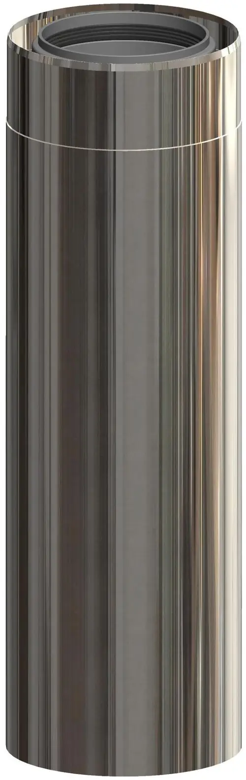 Edelstahlrohr mit glatter Oberfläche, zylindrisch, rund, von ATEC. Ideal für Anwendungen im Sanitärbereich oder der Lüftungsinstallation.