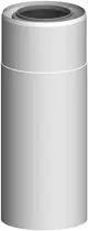 ATEC-Rohrelement-DN60-100-L190mm-Edelstahl-weiss-beschichtet-kuerzbar-710717