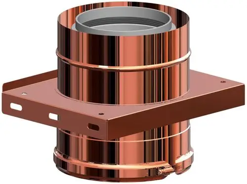 ATEC Produkt zur Befestigung mit gewellter Oberfläche, gefertigt aus verkupfertem Edelstahl, ohne Zuluftöffnung, für eine flexible Montageanwendung.