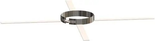 Abstandshalter mit rundem Metallring und vier flachen, breiten Halterungen. Selbstmontage möglich. Produkt von ATEC.