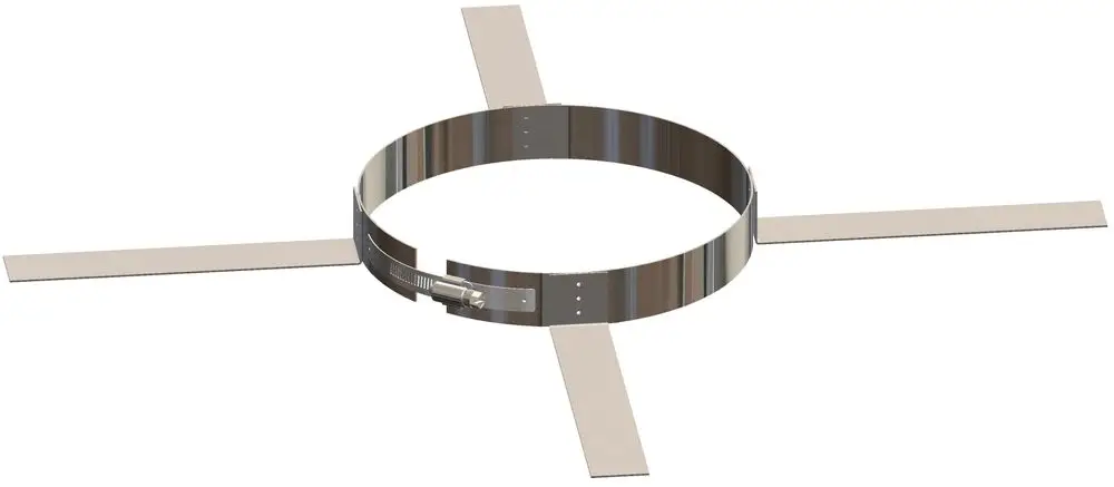 Abstandshalter mit rundem Ring und seitlichen Flächen, hergestellt von ATEC, geeignet zur Stabilisierung von Schachtelementen.