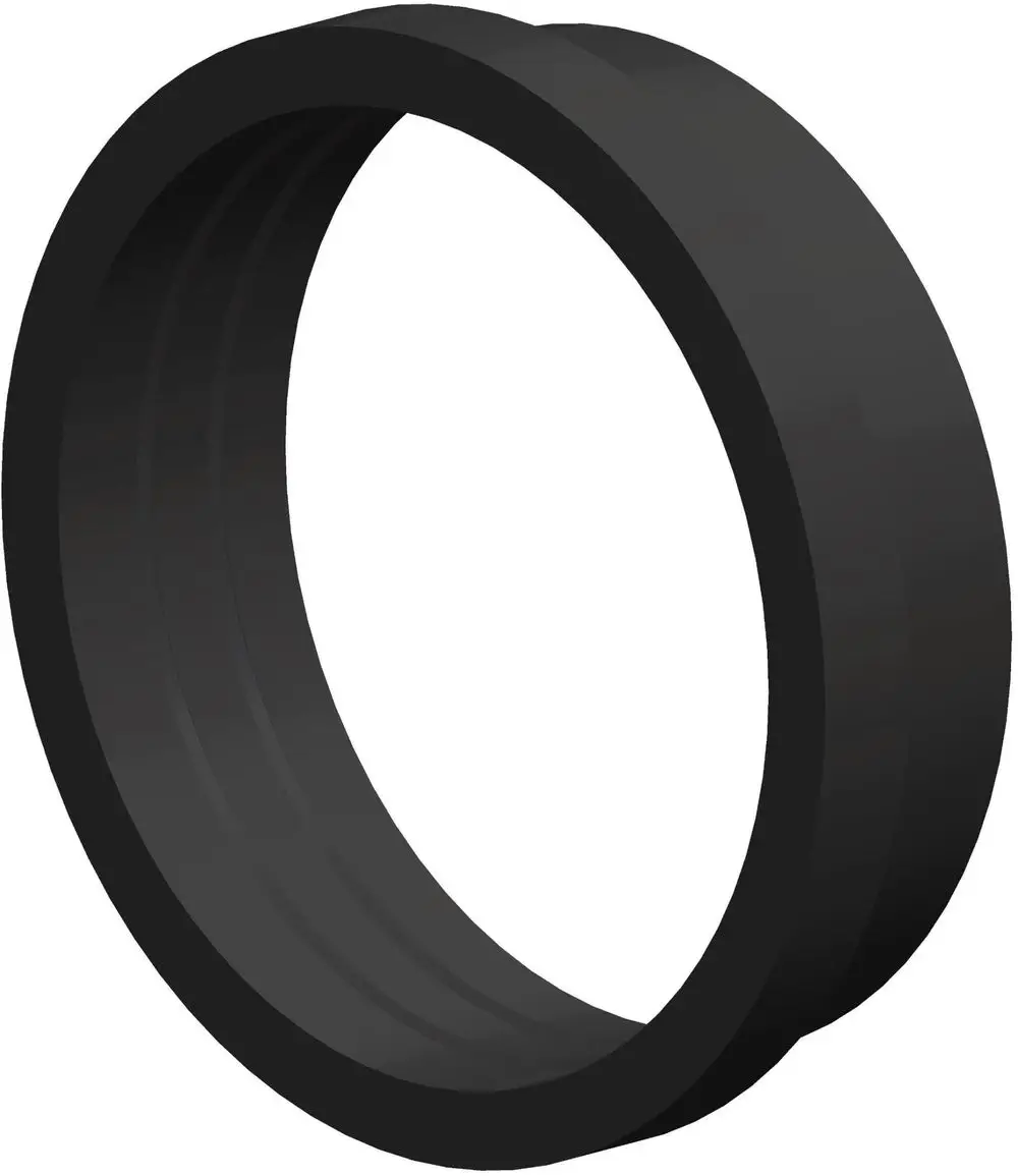 Schwarze Dichtung von ATEC, kreisförmig, mit glatter Oberfläche. Geeignet für einen Siphon Schlauchanschluss.