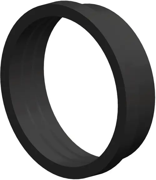 Schwarze Dichtung von ATEC, kreisförmig, mit glatter Oberfläche. Geeignet für einen Siphon Schlauchanschluss.