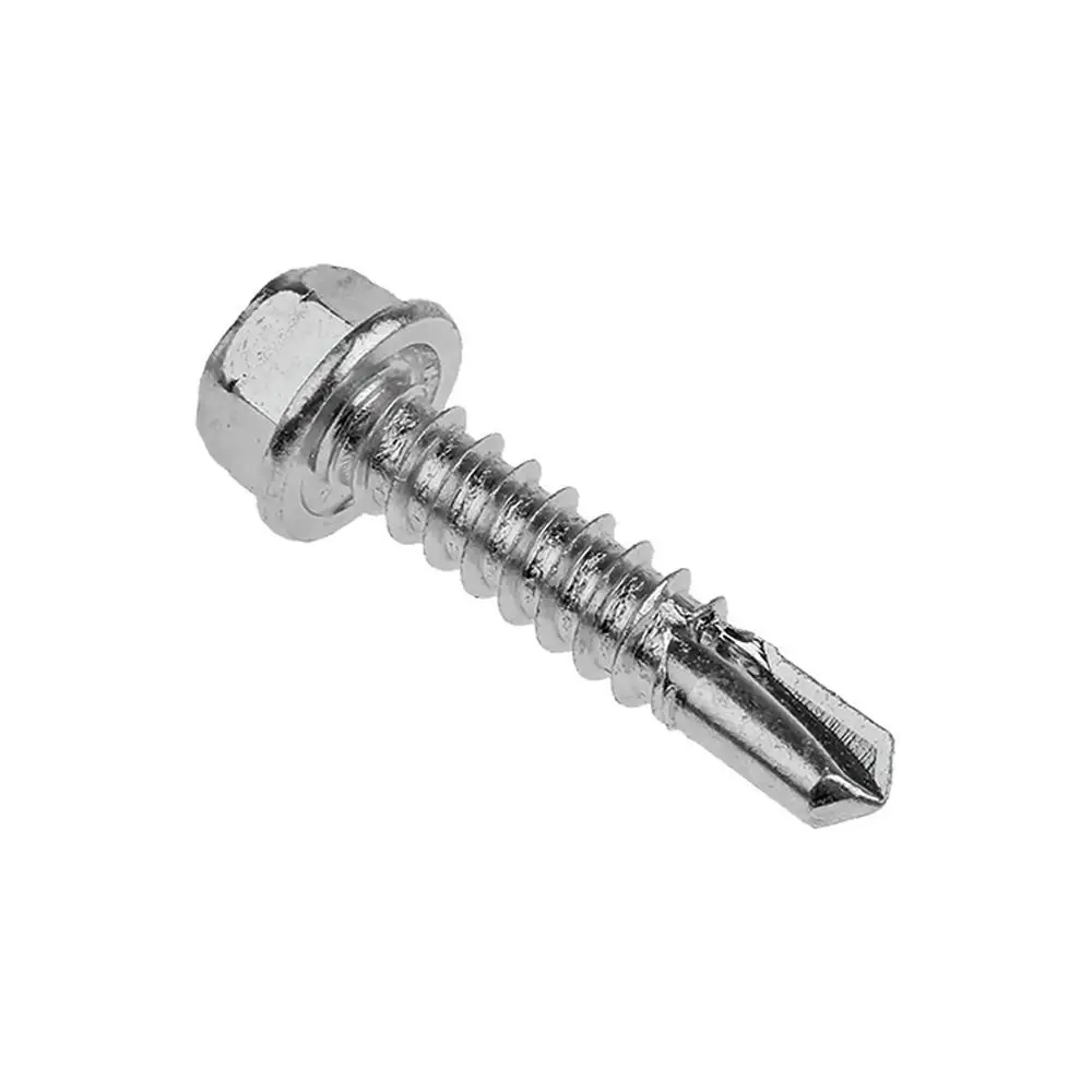 Einfache Schraube mit sechskantigem Kopf und Schraubenkopf mit Schlitz, gefertigt von SL Rack. Ideal für verschiedene Montagen und Befestigungen.