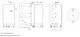 Buderus Pufferspeicher mit Temperatursensibler Rücklaufeinspeisung, Darstellung in technischem Diagramm mit verschiedenen Ansichten und Anschlüssen.