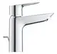 Grohe Wasserhahn in glänzendem Chrom, mit einem schlanken Design und einem Hebel zur Steuerung des Wasserflusses. Ideal für moderne Badezimmer.