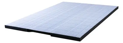 Pluggit Comfort Air Klett Panel in neutraler Farbe, flache Oberfläche mit quadratischem Muster, geeignet für Luftführungssysteme.