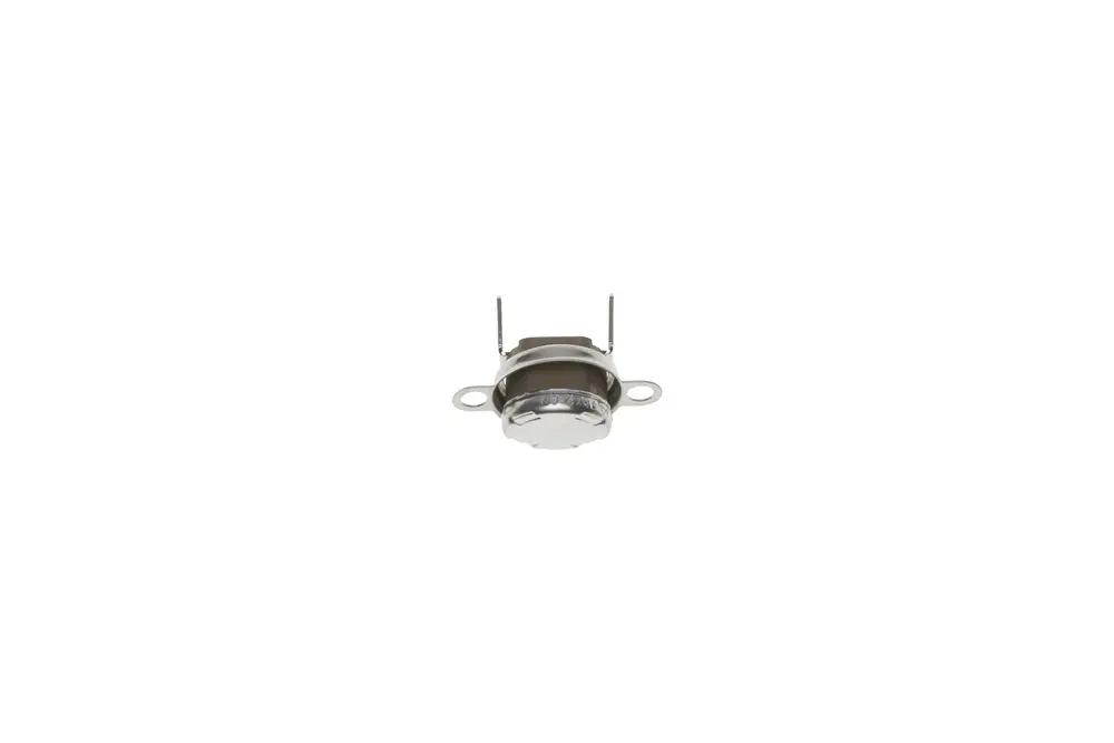 Thermostat von Brötje mit einem kegelförmigen Gehäuse und zwei Anschlüssen. Die Sichtseite zeigt eine runde Oberfläche mit gravierten Zahlen.