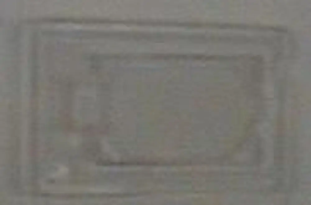 Transparente Abdeckung mit rechteckiger Form und Rahmen, möglicherweise für eine Heizungsanzeige oder ein Sichtfenster, von der Marke Brötje.