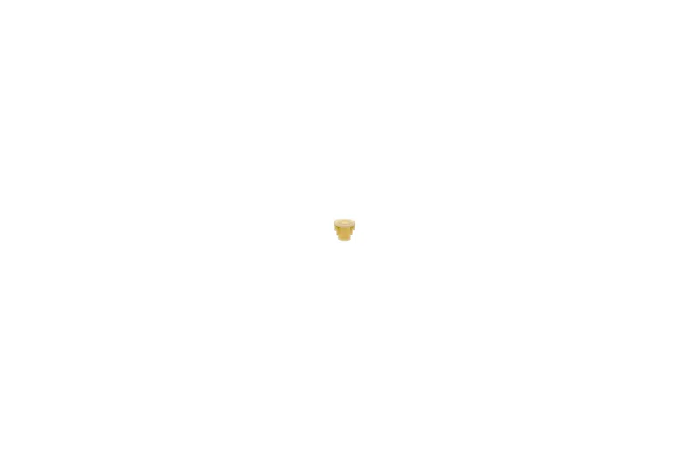 Brötje Pumpenkupplung in hellem Material, mittig im Bild positioniert, auf einfarbigem Hintergrund. Sie weist eine runde Form mit einem kleinen Ansatz auf.