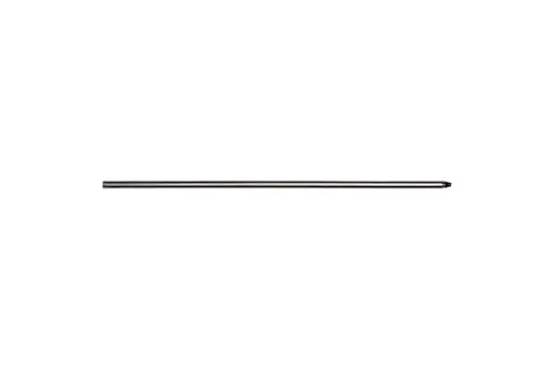 Langer, schmaler Stift aus Metall, präsentiert auf weißem Hintergrund. Möglicherweise Teil einer Regelungsbox von Brötje.