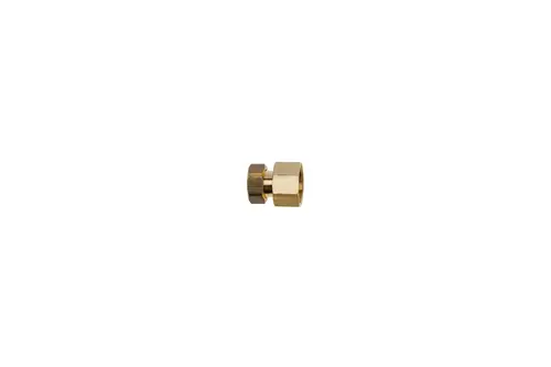 Brass fitting mit einer glatten Oberfläche und einem Gewinde, möglicherweise von der Marke Brötje, zur Verwendung in Rohrleitungssystemen.