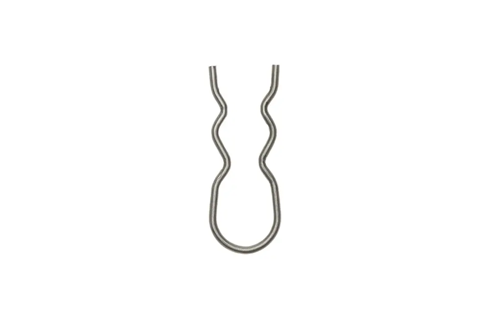 Brötje Halteclip in gewellter Form, aus Metall, zur sicheren Befestigung in verschiedenen Anwendungen, vor hellem Hintergrund dargestellt.