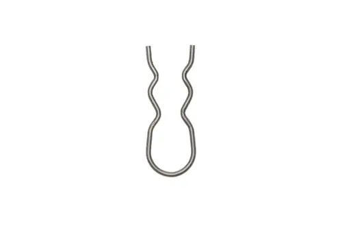 Brötje Halteclip in gewellter Form, aus Metall, zur sicheren Befestigung in verschiedenen Anwendungen, vor hellem Hintergrund dargestellt.