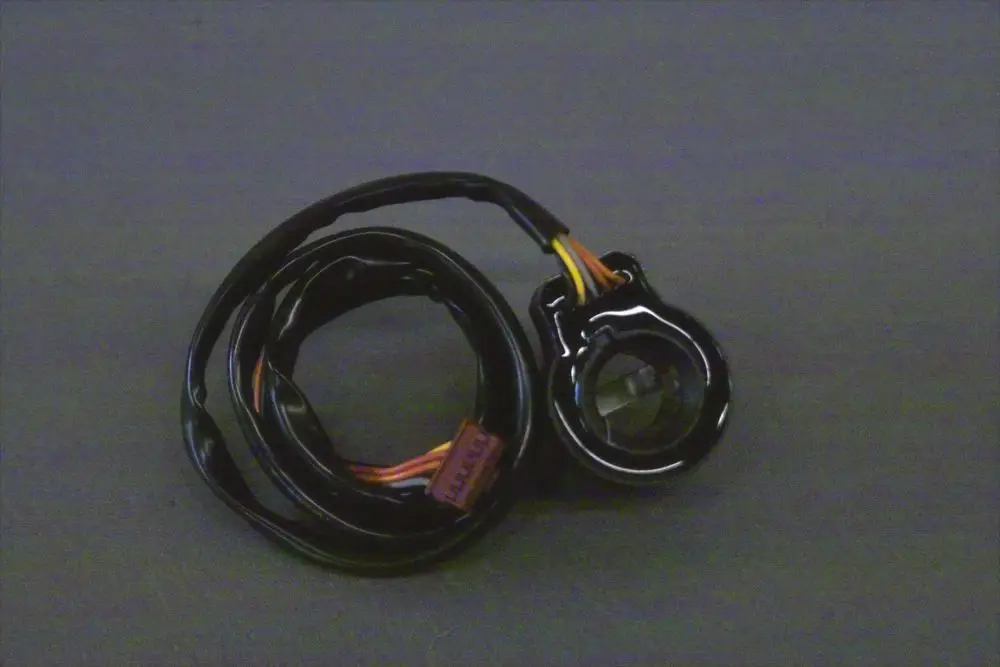 Schwarzes Kabel mit Stecker und mehreren bunten Drähten, verwendet für die Steuerung von Brötje-Geräten, möglicherweise für ein Magnetventil.