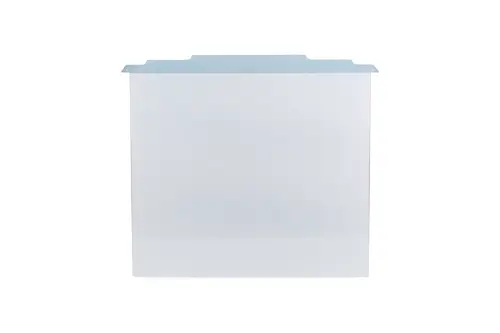 Brötje Abdeckhaube in transparenter Ausführung, genormte Form mit oben liegendem Einsteckmechanismus, geeignet für verschiedene Anwendungen.