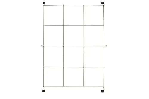 Gitterstruktur aus Metall mit mehreren horizontalen und vertikalen Streben, geeignet als Rückwand oder Abdeckung, für Brötje Produkte.
