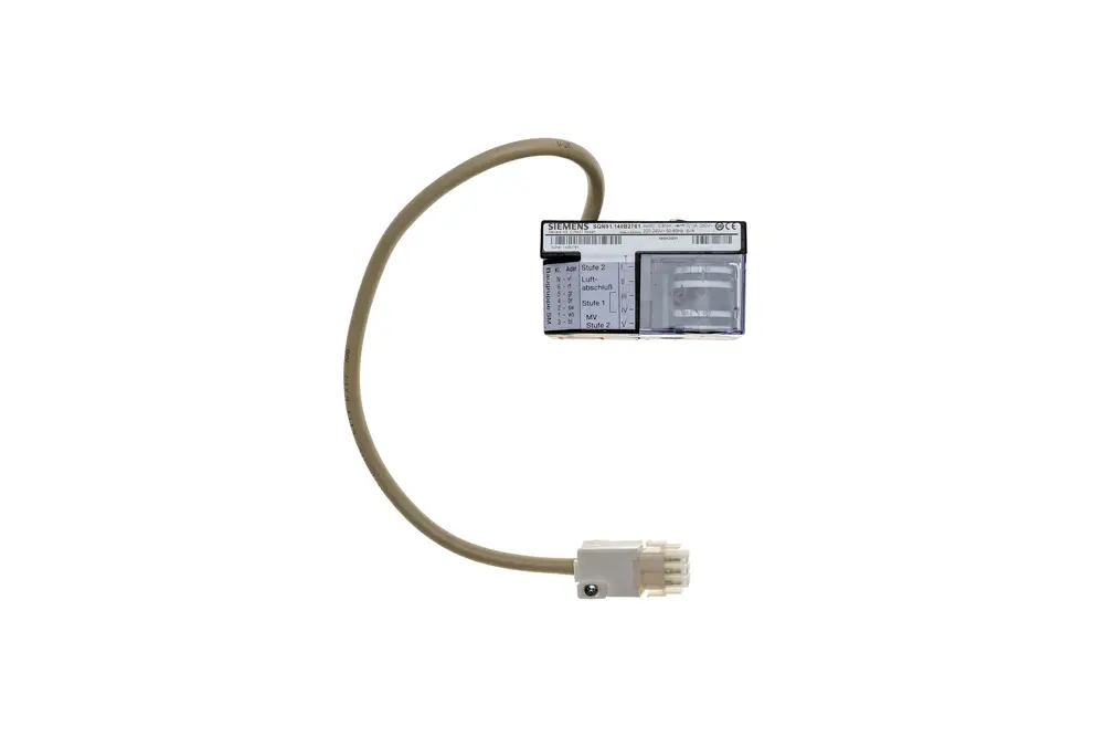 Brötje-Bauteilträger mit Montageplatte und Anschlusskabel für Verbindungselemente, zur Verwendung in Heizsystemen oder technischen Anwendungen.