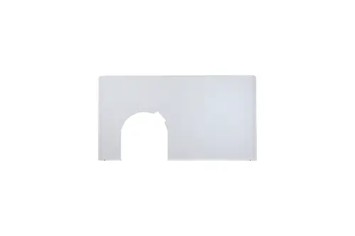 Weißer Verkleidungsdeckel von Brötje mit Aussparung in der Mitte, rechteckige Form, für die Abdeckung von Heizungsanlagen oder ähnlichen Anwendungen.