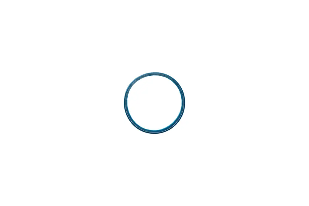 Brötje Lippendichtung in Form eines blauen Rings auf weißem Hintergrund. Der Ring hat einen gleichmäßigen Durchmesser und eine glatte Oberfläche.