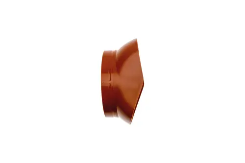 Rote Gleitschale von Brötje, mit konischer Form und glatter Oberfläche. Sicht von der Seite auf das Produkt, keine weiteren Details erkennbar.